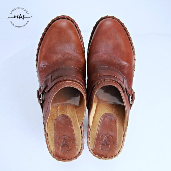 Frye Charlotte Braided Leather Clogs - Picture 10 of 12